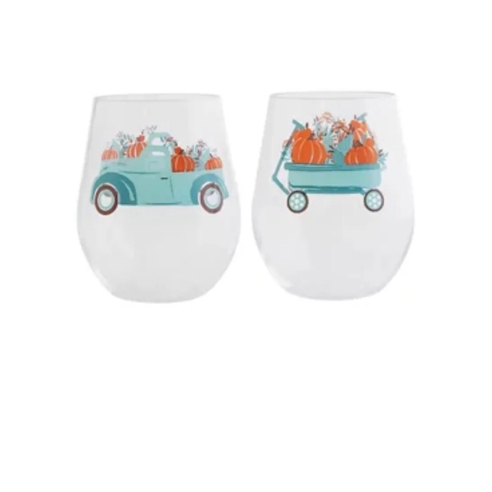 Stemless acrylic wine glasses